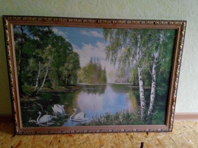 Лот: 4493418. Фото: 1. Картина-гобелен 97х67 СРОЧНо... Произведения