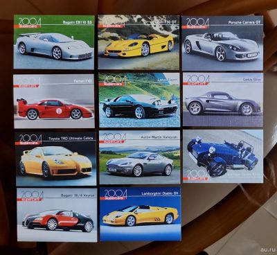 Лот: 18559845. Фото: 1. Календарики: Super cars 2004... Календари