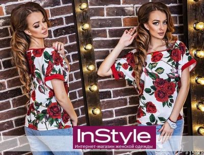 Лот: 7895385. Фото: 1. футболка в цветочек. Футболки, топы и майки