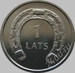 Лот: 2792427. Фото: 1. 1 лат 2010 Подкова (вниз). Страны СНГ и Балтии