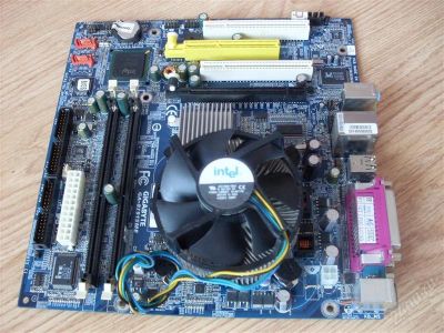 Лот: 769970. Фото: 1. Мать Gigabyte GA-8I915-GL + Intel... Материнские платы