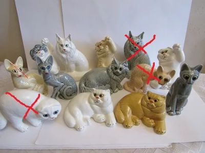 Лот: 20359822. Фото: 1. Коты и кошки статуэтки авторская... Скульптуры