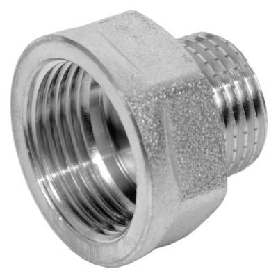 Лот: 24098685. Фото: 1. Переходник 1/2''х3/4'', ш-г, никель... Фитинги, подводка