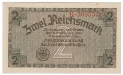 Лот: 10504558. Фото: 1. 2 рейхсмарки 1940-45гг aUNC. Германия и Австрия