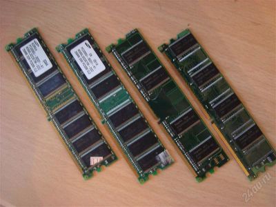 Лот: 749072. Фото: 1. 4 планки по 256 mb DDR400. Оперативная память