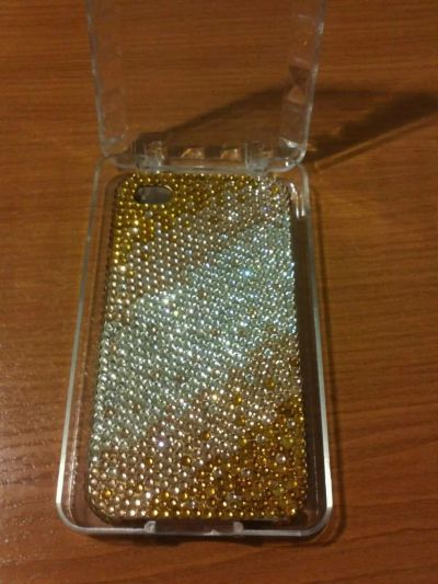 Лот: 4294707. Фото: 1. Чехол на iPhone 4, новый, со стразами. Чехлы, бамперы