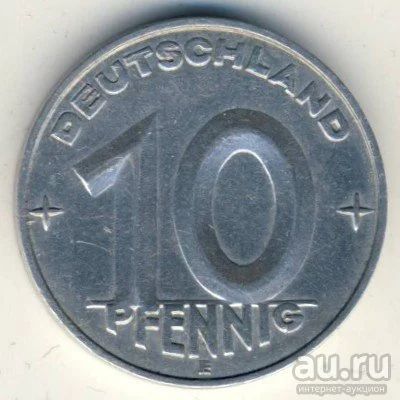 Лот: 8813378. Фото: 1. 10 пфеннигов 1952 года м/д "Е... Германия и Австрия