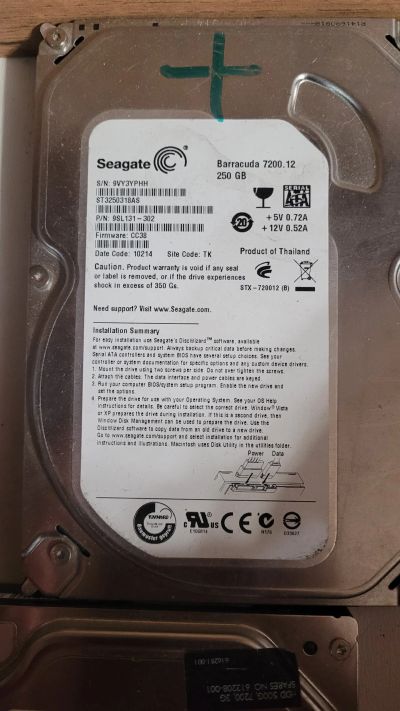 Лот: 24907814. Фото: 1. Hdd 250gb. Жёсткие диски (HDD)