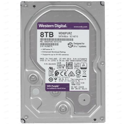 Лот: 17830990. Фото: 1. Жесткий диск 8Tb HDD WD Purple... Жёсткие диски