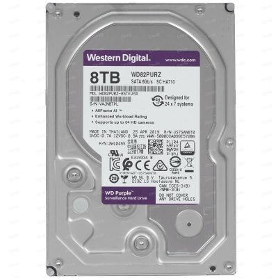 Лот: 17830990. Фото: 1. Жесткий диск 8Tb HDD WD Purple... Жёсткие диски (HDD)