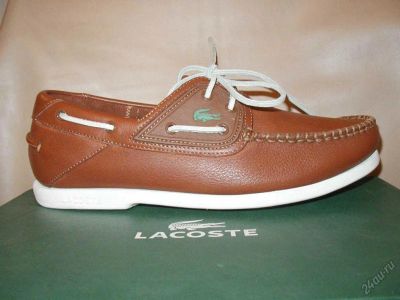 Лот: 5929477. Фото: 1. Мокасины кожа Lacoste р.42,5rus. Мокасины