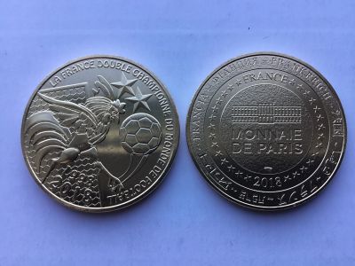 Лот: 11908889. Фото: 1. Франция - двукратный чемпион мира... Памятные медали
