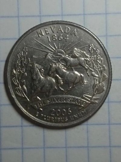Лот: 10394914. Фото: 1. 25 центов США серия "Штаты и территории... Америка