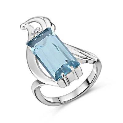 Лот: 23799511. Фото: 1. Серебряное кольцо с топазами. Кольца, перстни