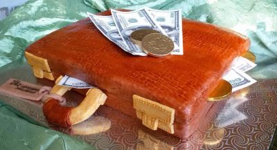 Лот: 6088093. Фото: 1. торт - чемодан с деньгами " На... Торты, пирожные