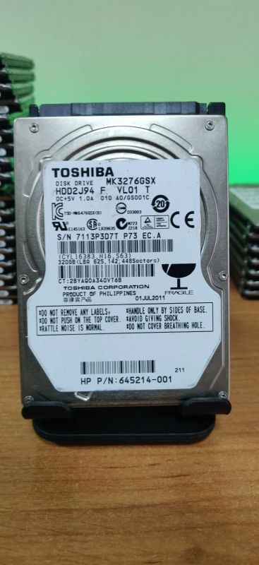 Лот: 22694388. Фото: 1. HDD 320Gb/Toshiba/SATA/2,5"/5400... Жёсткие диски (HDD)