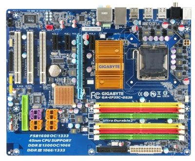Лот: 1752120. Фото: 1. GIGABYTE GA-EP35C-DS3R (rev. 2... Материнские платы