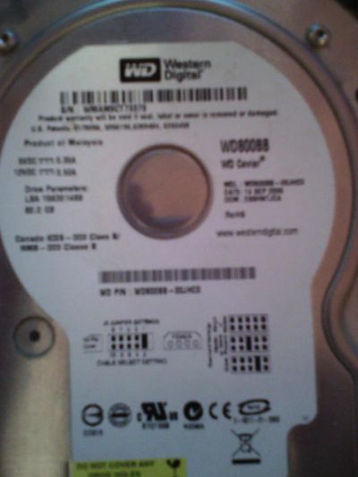 Лот: 4569469. Фото: 1. Жесткий диск WD 800BB 80 Gb и... Жёсткие диски (HDD)