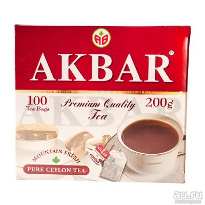 Лот: 16476998. Фото: 1. Чай Акбар (пак с/я) Красно-белый... Чай, кофе, какао