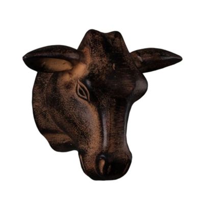 Лот: 21315996. Фото: 1. Голова быка 4095-R, металл, Bronze... Другое (предметы интерьера)