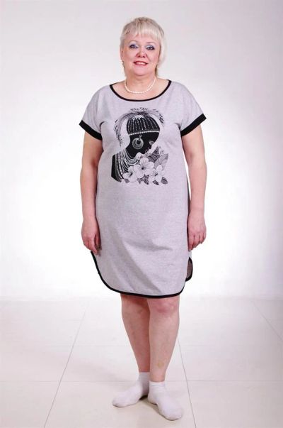 Лот: 3064838. Фото: 1. Туника серая. Домашняя одежда