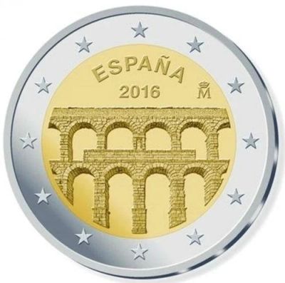 Лот: 9198917. Фото: 1. Испания. 2 евро. 2016. Сеговия... Европа