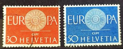 Лот: 22223139. Фото: 1. Швейцария 1960 Европа СЕПТ SW-714-715... Марки