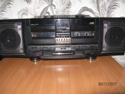 Лот: 2343445. Фото: 1. Магнитофон JVC с колонками. Кассетные деки, магнитофоны