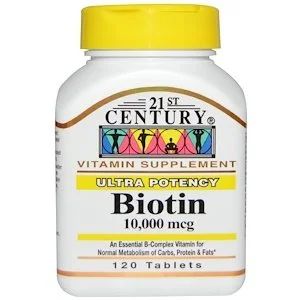 Лот: 12773262. Фото: 1. Биотин (Biotin) 10,000 мкг, 120таб... Спортивное питание, витамины