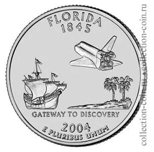 Лот: 11308235. Фото: 1. США 25 центов 2004 года. Серии... Америка