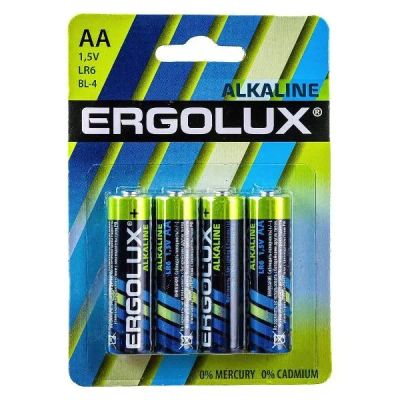 Лот: 24572746. Фото: 1. Батарейки Ergolux Alkaline LR6... Батарейки, аккумуляторы, элементы питания