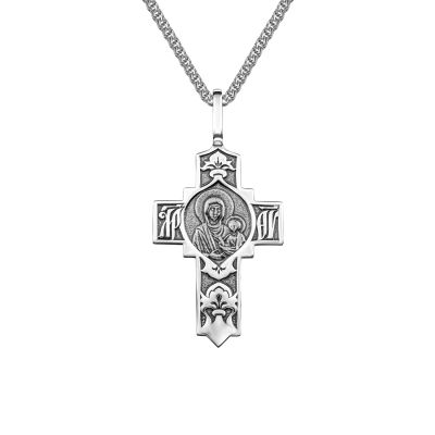 Лот: 23891635. Фото: 1. Серебряный крест с чернением. Другое (ювелирные изделия, бижутерия, часы)