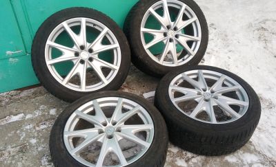 Лот: 12078886. Фото: 1. Комплект колес R21 диски 5х114... Шины на дисках