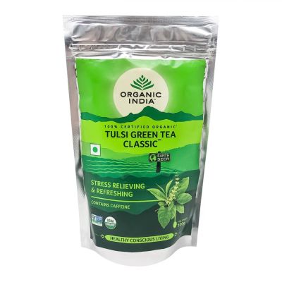 Лот: 22073503. Фото: 1. Зеленый чай с тулси (green tea... Чай, кофе, какао