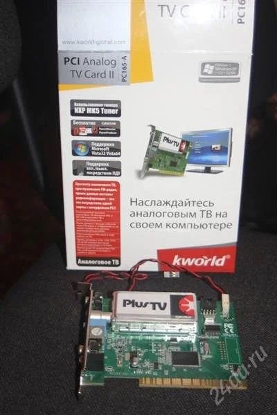 Лот: 1294663. Фото: 1. ТВ Тюнер KWorld PCI Analog TV... ТВ-тюнеры и карты захвата