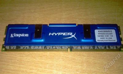 Лот: 547829. Фото: 1. DDR PC3500 512Mb Kingston Hyper... Оперативная память