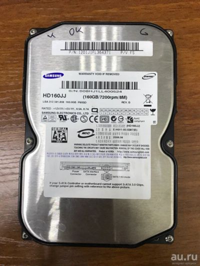 Лот: 11622136. Фото: 1. Samsung HD160JJ (160gb). Жёсткие диски (HDD)