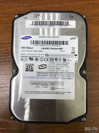 Лот: 11622136. Фото: 1. Samsung HD160JJ (160gb). Жёсткие диски