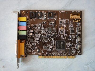 Лот: 1897857. Фото: 1. Звуковая плата Sound Blaster Live... Звуковые карты