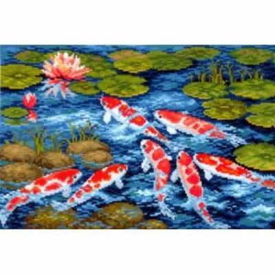 Лот: 5267061. Фото: 1. Карпы кои. Набор для вышивки крестом... Вышивание