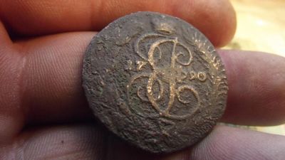 Лот: 10897727. Фото: 1. Редкая двушка 1790 года с рубля... Россия до 1917 года