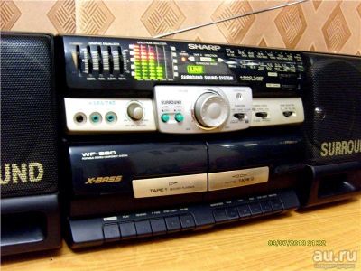 Лот: 9865664. Фото: 1. Sharp WF-990W - двухкассетник... Музыкальные центры, магнитолы