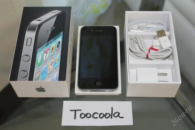 Лот: 2323611. Фото: 1. iphone 4g 16gb-полный комплект-оригинал-работает... Смартфоны
