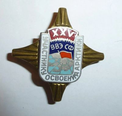 Лот: 6672935. Фото: 1. знак участнику освоения арктики... Другое (значки, медали, жетоны)