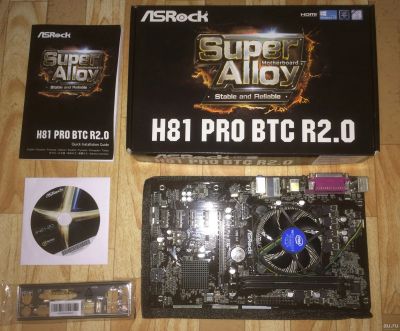 Лот: 17185342. Фото: 1. ASRock H81 Pro BTC ( майнинг... Материнские платы