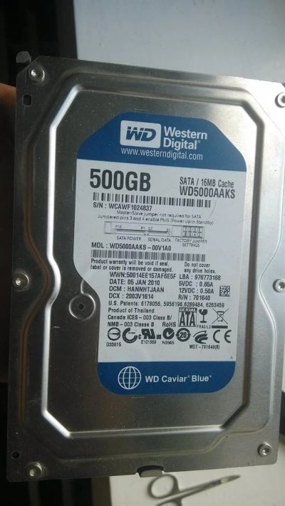 Лот: 2997129. Фото: 1. Жесткий диск 500GB Western Digital. Жёсткие диски (HDD)