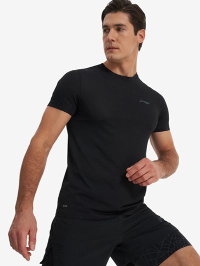 Лот: 23903540. Фото: 1. Футболка мужская Li-Ning, Черный. Другое (спортивная одежда)