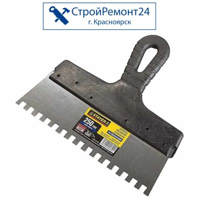 Лот: 25130379. Фото: 1. Шпатель зубчатый Stayer Professional... Ручной инструмент