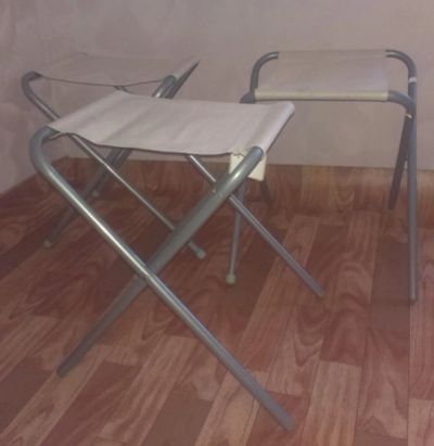 Лот: 9274832. Фото: 1. стул складной стальной 30*32*38... Туристическая, походная мебель