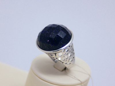 Лот: 15094502. Фото: 1. СЕРЕБРЯНОЕ КОЛЬЦО С АВАНТЮРИНОМ... Кольца, перстни